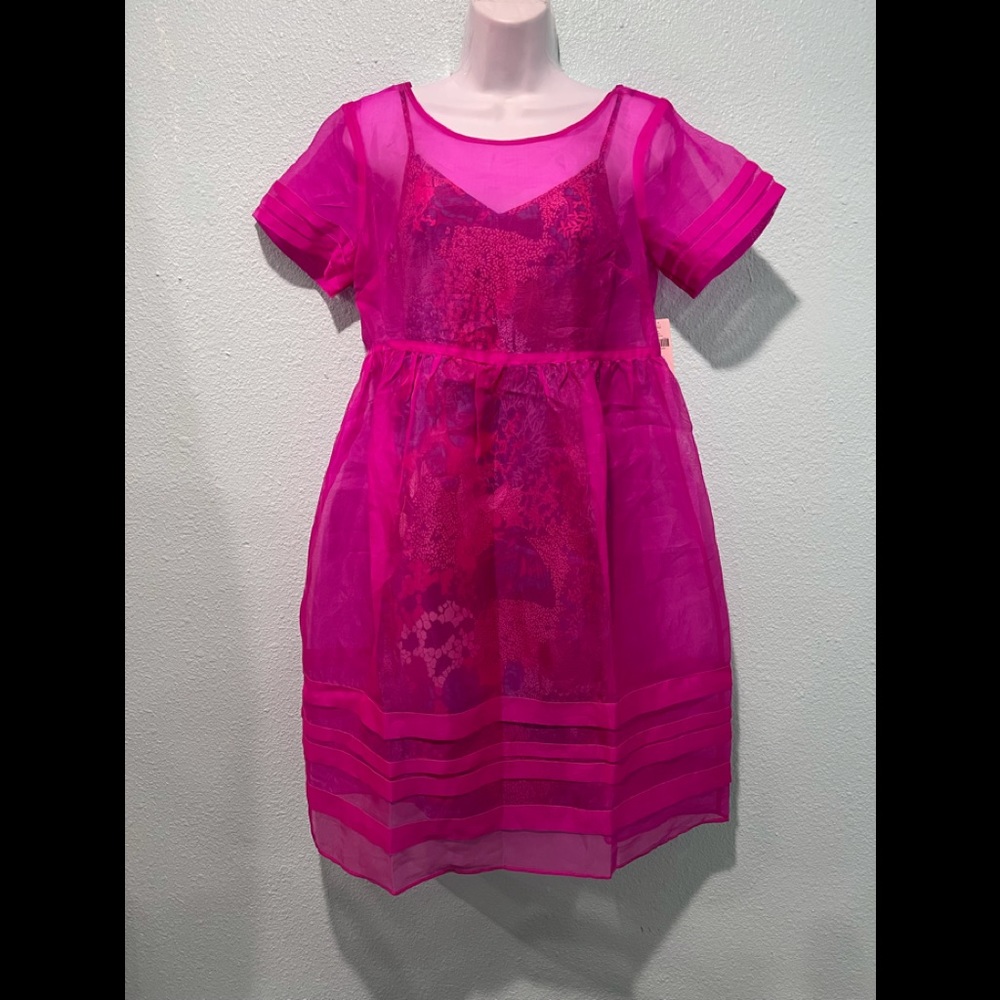 Anthropologie Pink and Purple Mini Dress - Picture 2 of 6